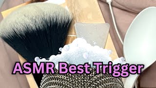 ASMR Best Trigger (Foam, Tapping, Mic Scratching, Spoon, Brush) | no talking