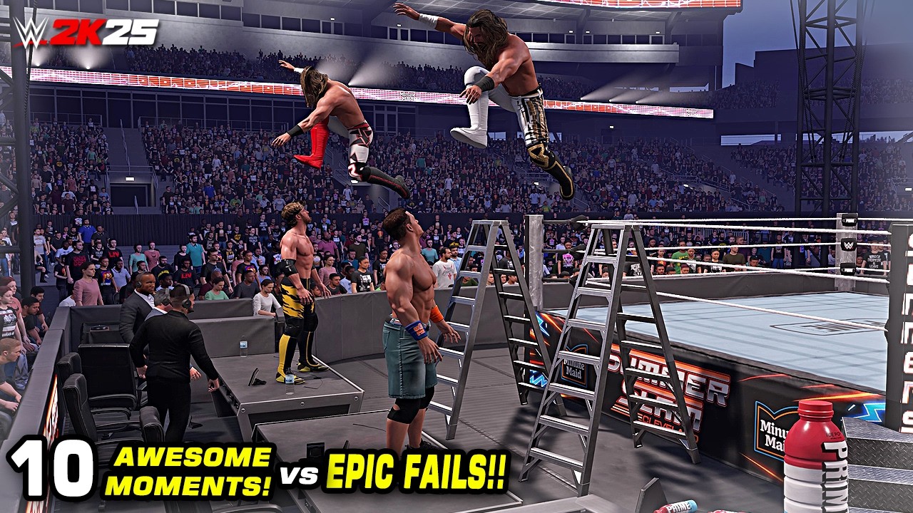 WWE 2K25 Top 10 Awesome Moments vs Epic Fails!!
