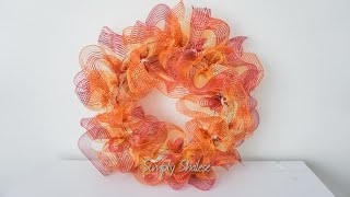 DIY: Ruffle Scrunch Spring Summer Deco Mesh Wreath || Quick and Easy