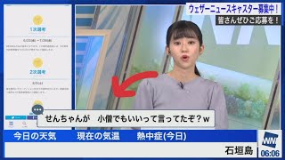 新キャスターは小僧OKと聞いて驚く大島璃音【ウェザーニュース切り抜き】