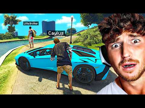 I ROBBED My Little Brother In GTA 5..