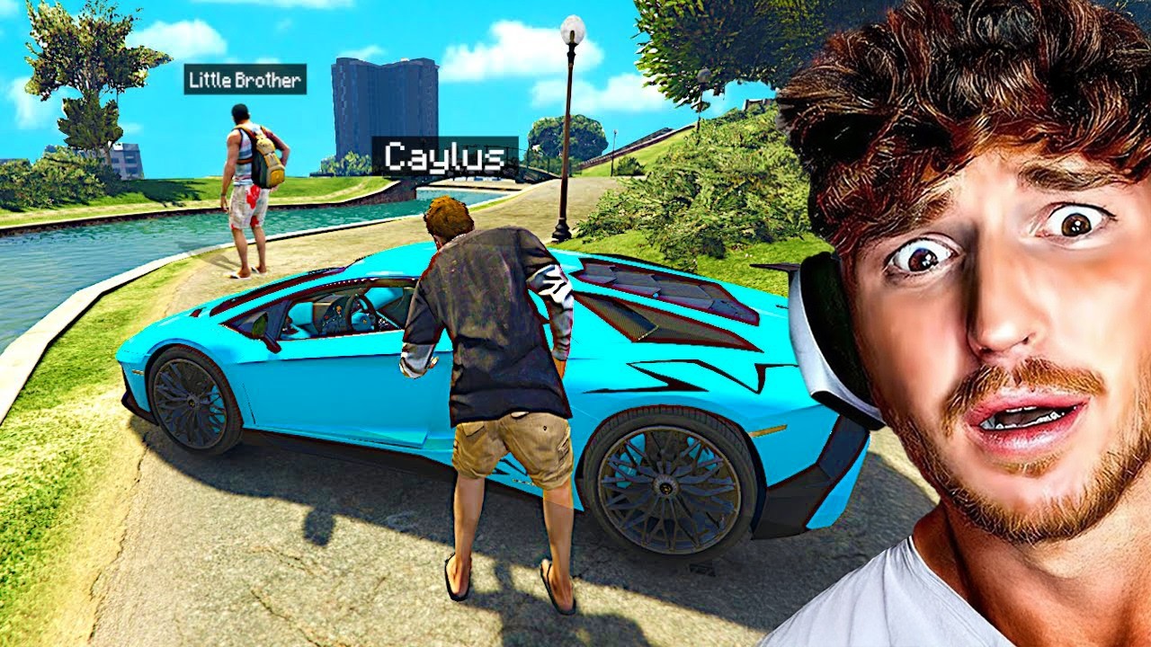 I ROBBED My Little Brother In GTA 5..