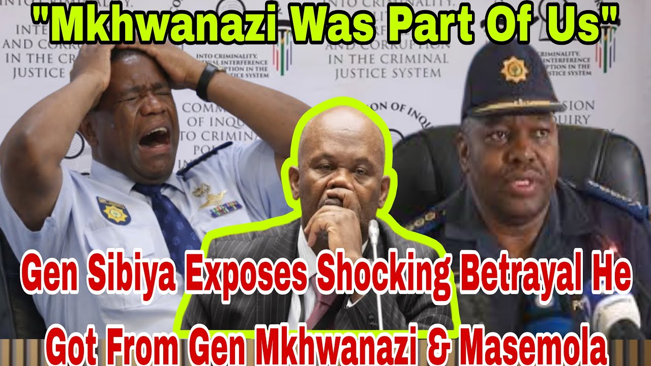 EXPLOSIVE CONFESSION; Gen Sibiya Reveals Shocking Betrayal He Got From