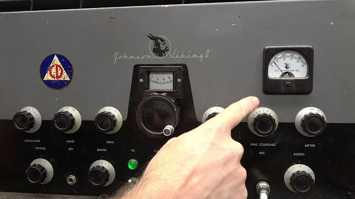 Johnson Viking II Ham Transmitter Test after repair Tune up Operation
