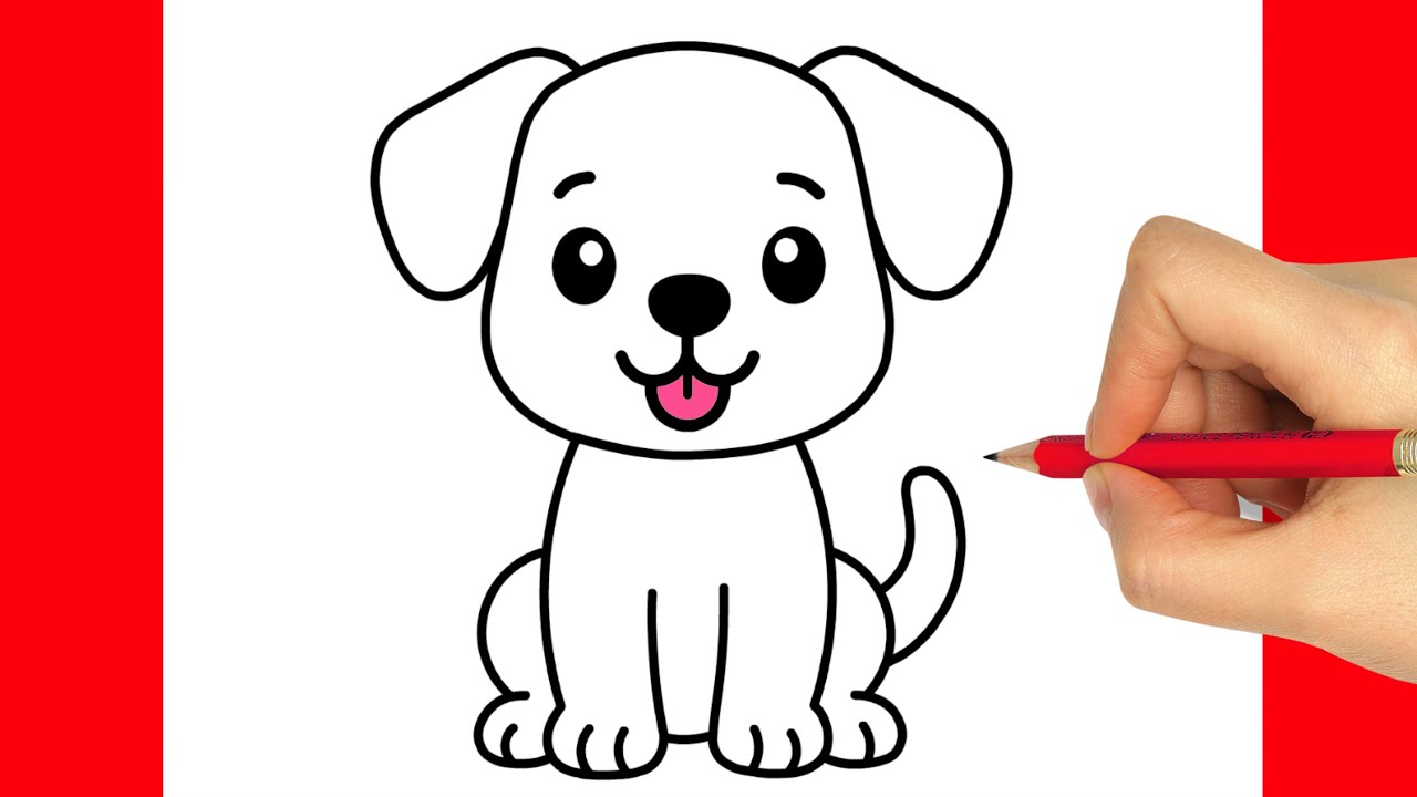 CÓMO DIBUJAR UN PERRO FÁCIL