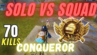 3 MATCH 70 KILLS !!! SOLO VS SQUAD CONQUEROR PUBG MOBILE SKYLINEPUBGM WOW GAMEPLAY+HIGHLIGHT