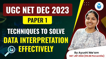 UGC NET December 2023 | Best Tricks to Solve Data Interpretation | DI by Ayushi Mam | JRFAdda
