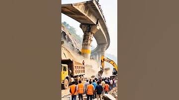 What Made This Overpass So Light It Took Off? #engineering #fail #bridge #construction #shorts