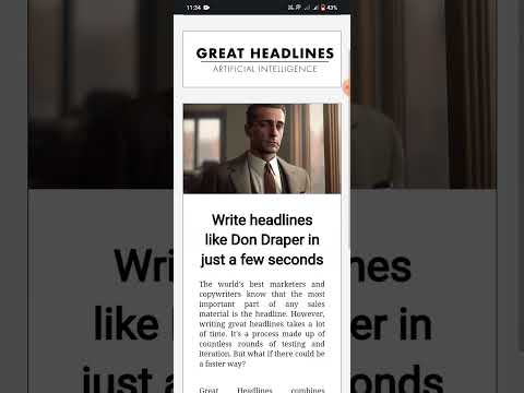 Create Compelling Headlines with Great Headlines AI-Powered Platform Great Headlines Demo
