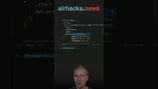 Creating a Thread with Builder #java #shorts #coding #airhacks