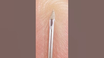 ASMR syringe under thumb skin CLOSE-UP ( macro - zoom in) #asmr #asmrsounds #closeup