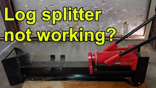 Log splitter not working? How to fix, add oil, bleed Harbor Freight manual log splitter