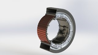 How does a hub less in wheel electric motor work in solidworks| VeldboomStudios