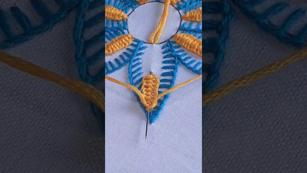 Buttonhole stitch flower 