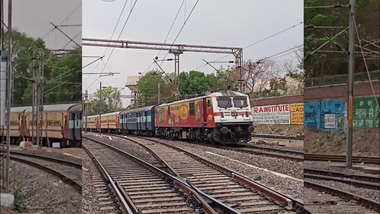 01077 Jhelam Express | Pune - JammuTavi Train Passing Gwl Outer 