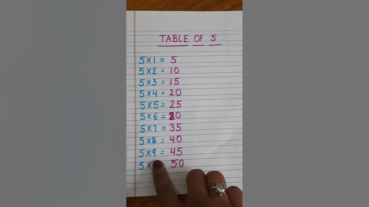 Table of 5. @table #ukg #maths - YouTube