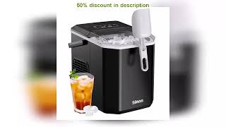 #Ice Maker Countertop, Portable Ice Machine with Carry Handle, Self-Cleaning Ice Makers with Basket