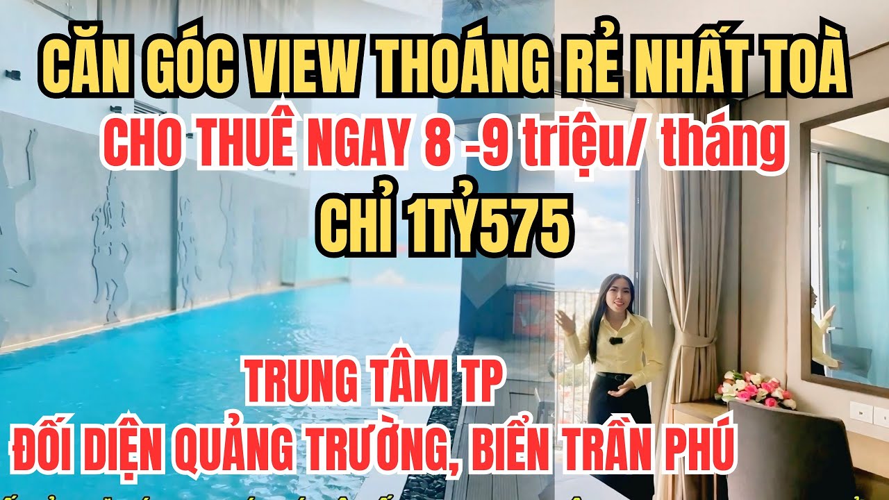SỐC 1TỶ575 CĂN GÓC CAO CẤP VIEW THOÁNG NGAY QUẢNG TRƯỜNG, BIỂN TRẦN PHÚ TRUNG TÂM NHA TRANG PANORAMA