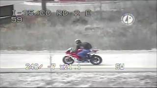 Fatal high speed motorcycle crash. Police chase Resimi