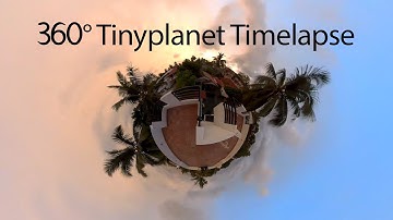 360° Tiny Planet Time lapse of the evening sky 🇱🇰