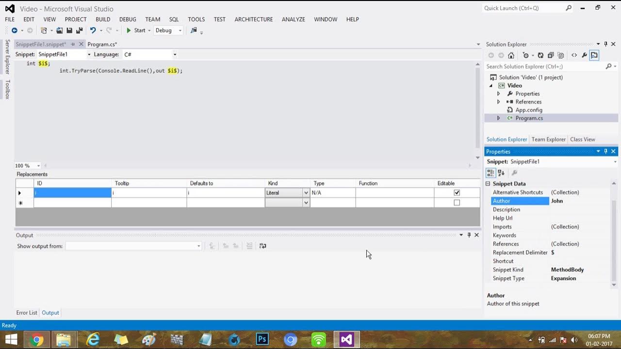 HOW TO CREATE CODE SNIPPET IN VISUAL STUDIO - YouTube