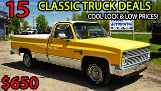 15 Classic Trucks with Cool Looks and Affordable Prices!