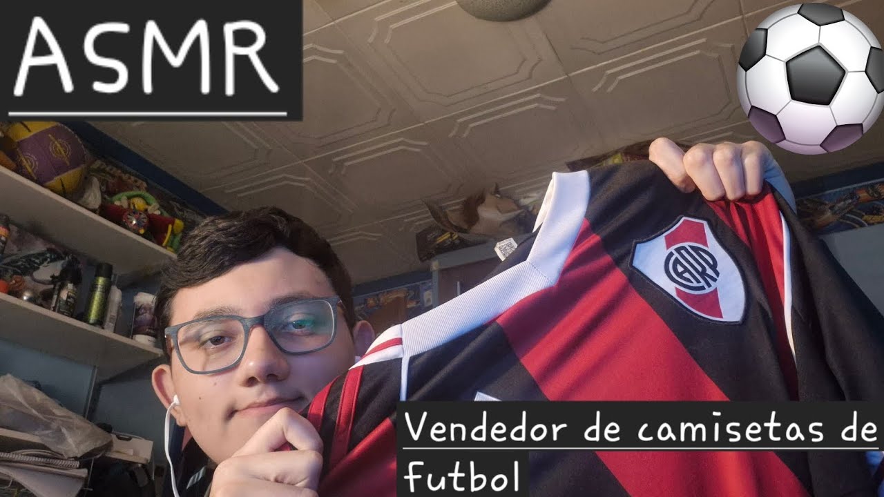 ASMR vendedor de camisetas de fulbo