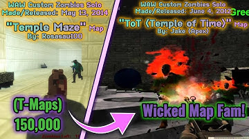 WAW Custom Zombies Solo▐ "Temple Maze & Temple of Time" Map Completed