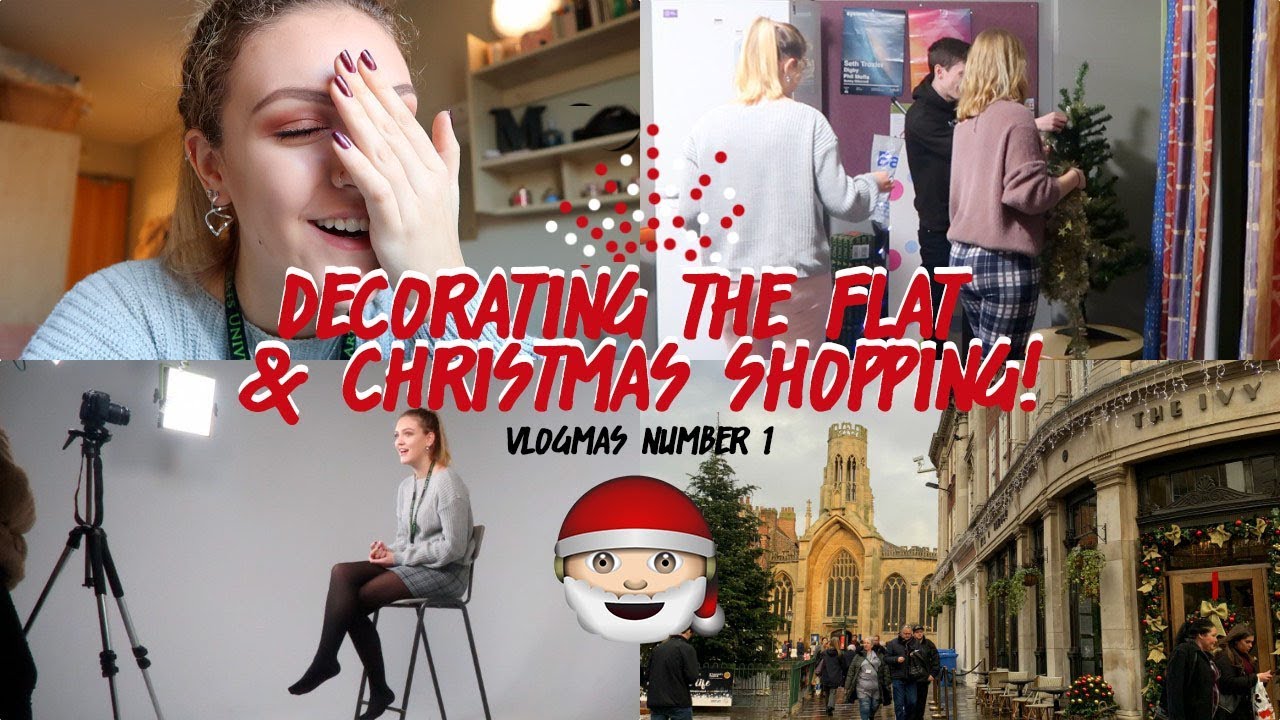 DECORATING MY UNI FLAT & CHRISTMAS SHOPPING! Vlogmas #1