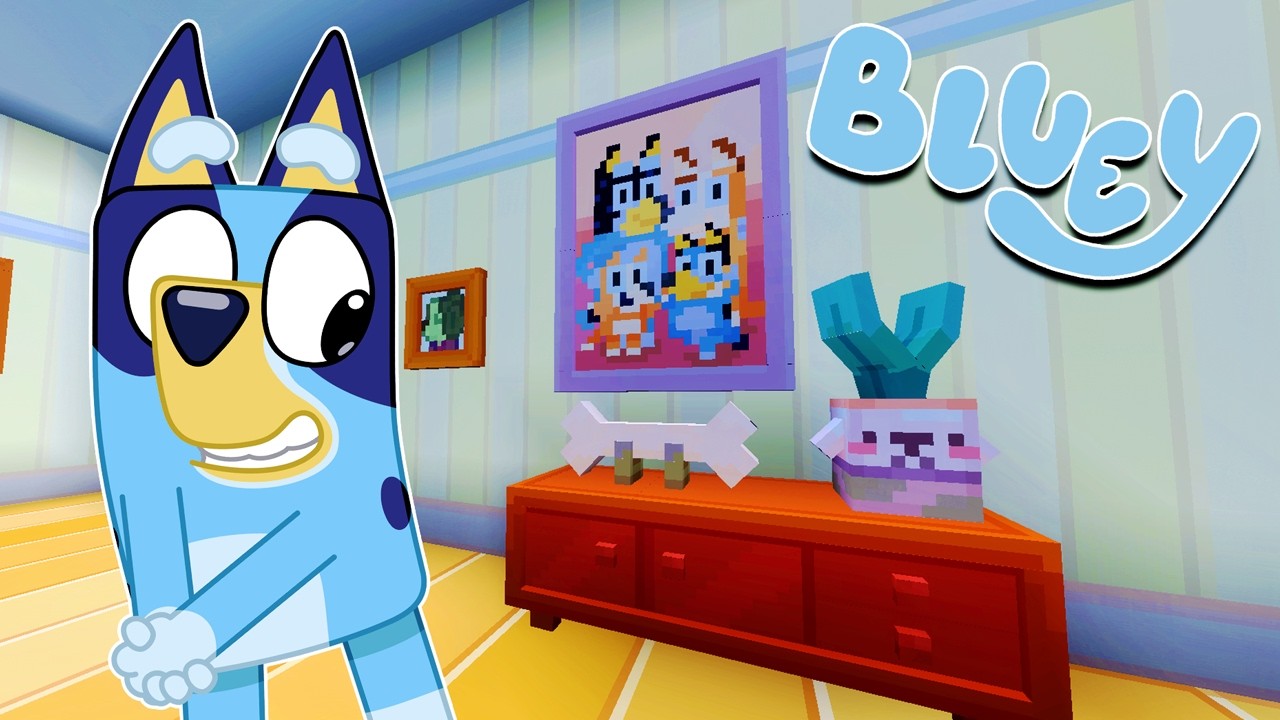 BLUEY ENTRA de NUEVO en el MUNDO de BLUEY en MINECRAFT BEDROCK | Las ...