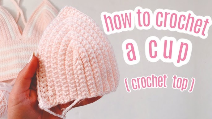 How to join two crochet cups for a crochet bra/top! #crochet #croche, Crochet Top Tutorial