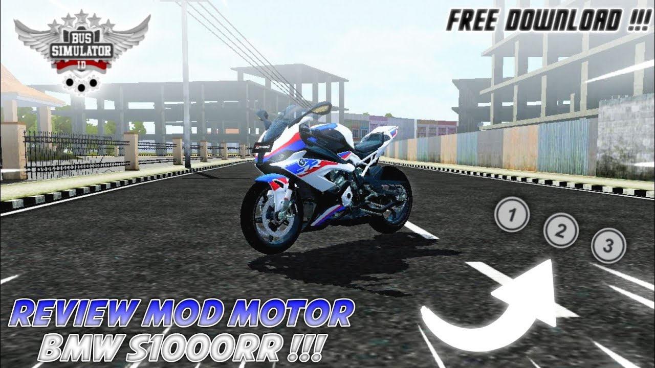 SHARE MOD BUSSID TERBARU !!! MOD MOTOR DRAG BMW S1000RR !!! LINK