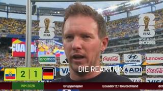 Julian Nagelsmann nach Ecuador 2:1: „Wir waren zu passiv!“ | Interview