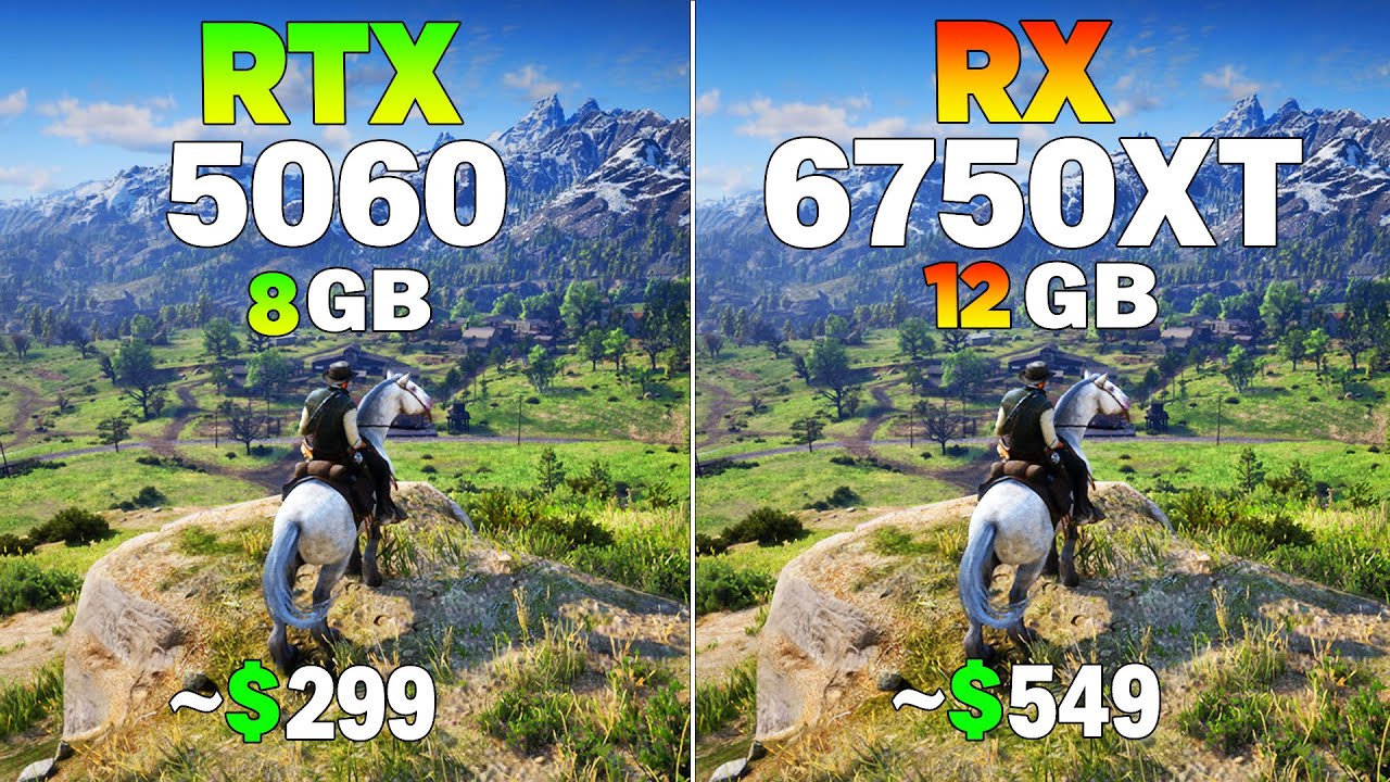 RTX 5060 vs RX 6750 XT - Test in 8 Games