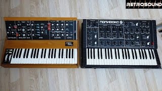 Moog Minimoog vs. ПОЛИВОКС синтезатор Polivoks Synthesizer - sound battle
