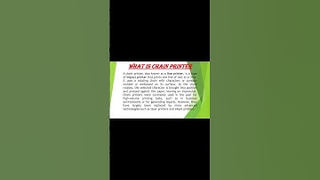 Fundamentals of Computer| What is Chain Printer?| #shortvideo #youtubeshorts#trending#shorts #viral