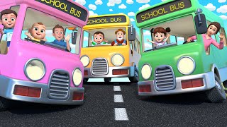 Wheels On The Bus Family Fun Version | Baby Songs &amp; Nursery Rhymes