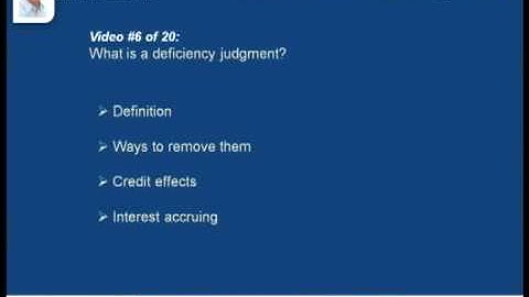 What is a Deficiency Judgement?