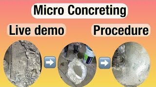 Micro concrete process, माइक्रो कंक्रीट प्रक्रिया, Building structure repairing by micro concrete
