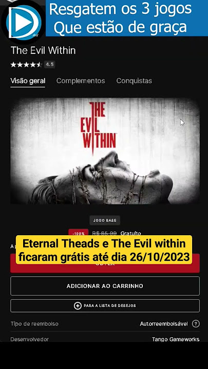 The Evil Within tá de graça na Epic Games galera. : gamesEcultura