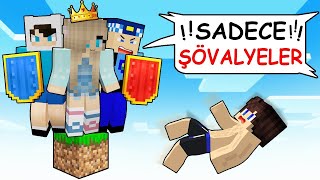 BERCA VS ŞÖVALYELER TEK BLOK FİLMİ 👑 - Minecraft