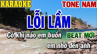 Karaoke Lỗi Lầm Tone Nam | Karaoke Beat | 84