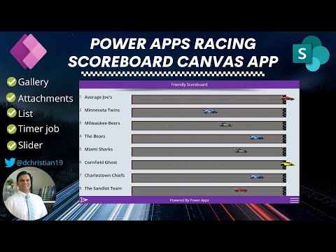 Power Apps Racing Scoreboard Canvas App