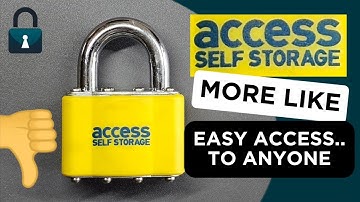 Access Self Storage Locks… More Like OPEN ACCESS! 🔓