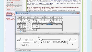 Hướng dẫn dùng Math Type gõ toán trên diễn đàn thaygiaolang.com