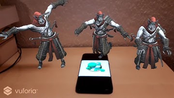 Augmented Reality demonstration with Unity and Vuforia, using Mixamo 3D animations on Android