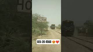 38dn Fareed Express arriving vehari 😍❤️ GEU-20 4560 #train #railway #railvlogger #railtrack #geu20
