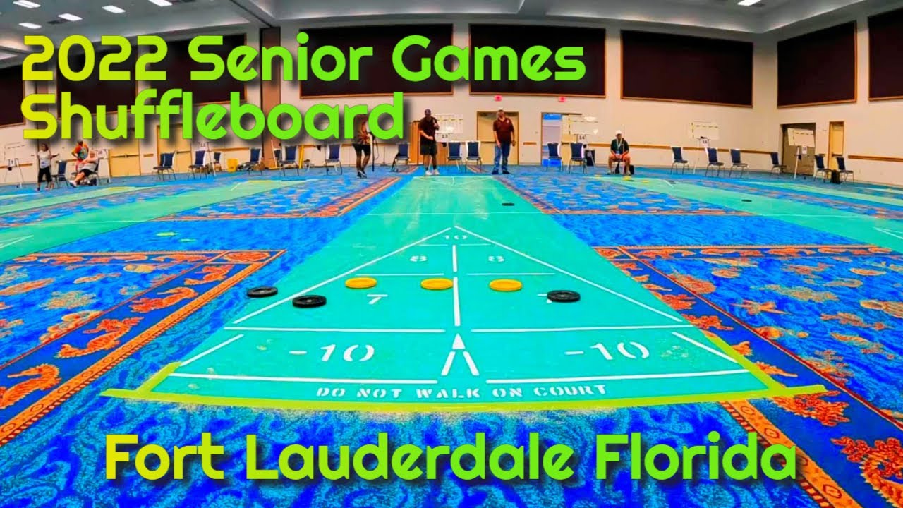 Senior Games 2022 Shuffleboard Drift Demo Fort Lauderdale Florida