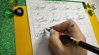 How to sign the letter A-Z| Signature ideas