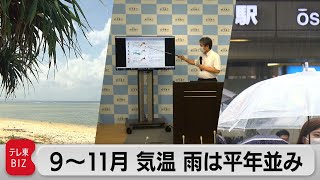 ９月～10月　気温 雨は並み並み（2021年8月25日）